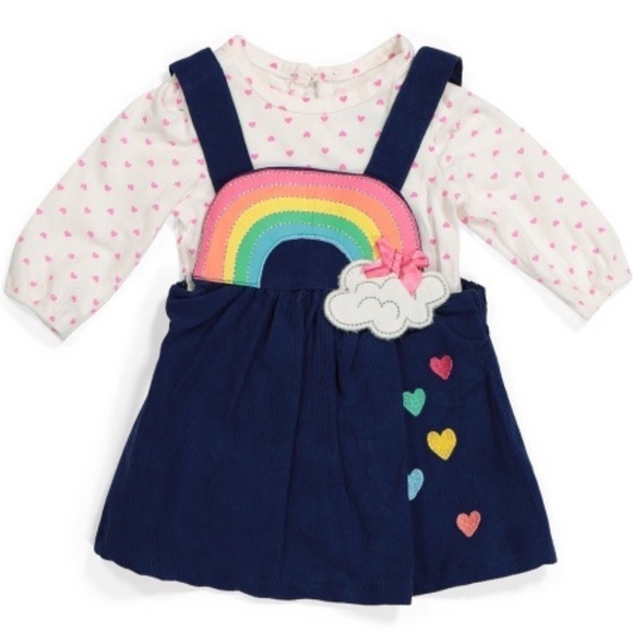 Nannette Other - NANNETTE Girls 2 Piece Jumper Dress Bodysuit Set
